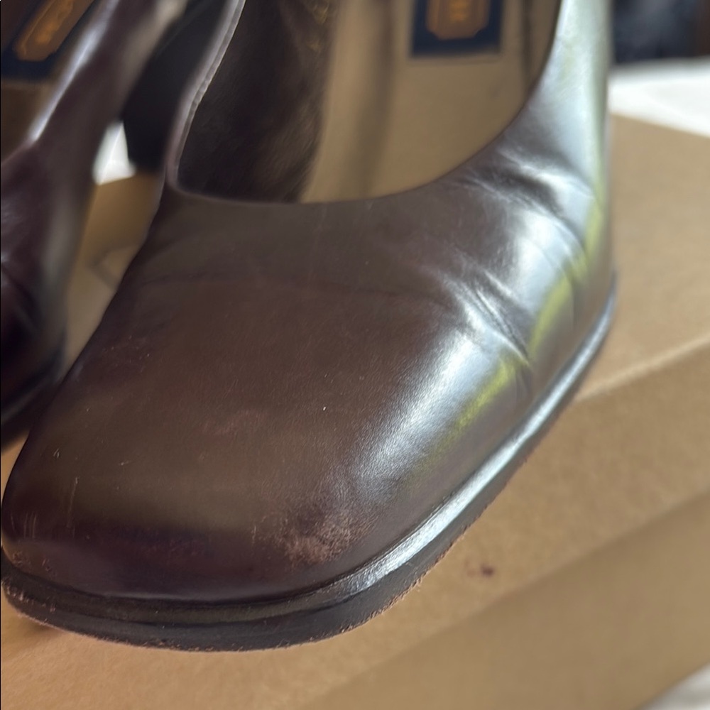 Coach Dark Brown Women's Block Heel Shoes - Picture 3 of 6
